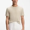 T-Shirt mit Bubble-Jacquard-Struktur aus einer Baumwollmischung T-Shirt mit Bubble-Jacquard-Struktur aus einer Baumwollmischung
