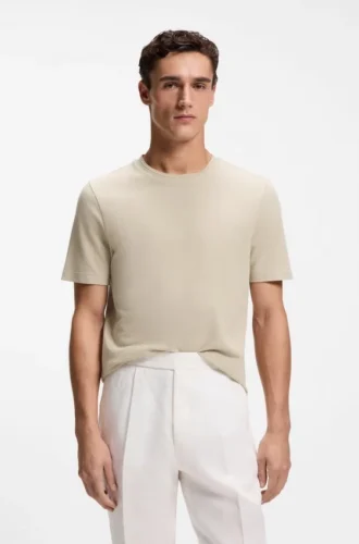T-Shirt mit Bubble-Jacquard-Struktur aus einer Baumwollmischung