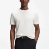 T-Shirt mit Bubble-Jacquard-Struktur aus einer Baumwollmischung T-Shirt mit Bubble-Jacquard-Struktur aus einer Baumwollmischung