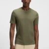 T-Shirt mit Bubble-Jacquard-Struktur aus einer Baumwollmischung T-Shirt mit Bubble-Jacquard-Struktur aus einer Baumwollmischung