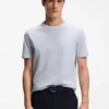 T-Shirt mit Bubble-Jacquard-Struktur aus einer Baumwollmischung T-Shirt mit Bubble-Jacquard-Struktur aus einer Baumwollmischung