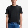 T-Shirt mit Bubble-Jacquard-Struktur aus einer Baumwollmischung T-Shirt mit Bubble-Jacquard-Struktur aus einer Baumwollmischung