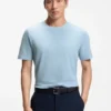 T-Shirt mit Bubble-Jacquard-Struktur aus einer Baumwollmischung T-Shirt mit Bubble-Jacquard-Struktur aus einer Baumwollmischung
