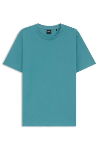 T-Shirt mit Bubble-Jacquard-Struktur aus einer Baumwollmischung