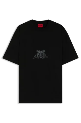 T-Shirt mit College-Motiven aus Baumwolljersey