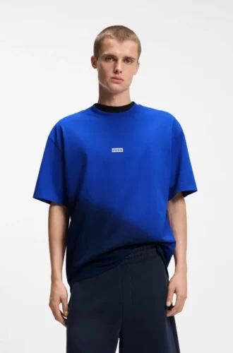 T-Shirt mit Dip-Dye-Logo aus Baumwolljersey