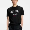 T-Shirt mit Dobermann-Print aus Baumwolljersey