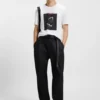 T-Shirt mit Dobermann-Print aus Baumwolljersey