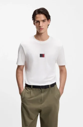 T-Shirt mit Farbverlauf-Logo aus Baumwolljersey