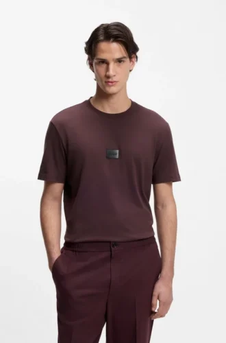 T-Shirt mit Farbverlauf-Logo aus Baumwolljersey