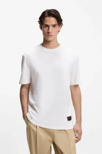 T-Shirt mit Farbverlauf-Logo aus Baumwolljersey