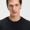T-Shirt mit Fischgrätmuster aus Baumwolle