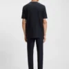 T-Shirt mit Fischgrätmuster aus Baumwolle
