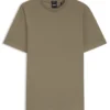 T-Shirt mit Fischgrätmuster aus Baumwolle