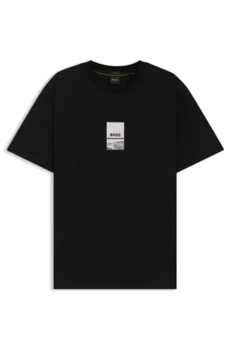 T-Shirt mit Fotodruck aus Stretch-Baumwolle