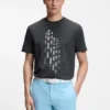 T-Shirt mit geometrischem Print aus Stretch-Baumwolle T-Shirt mit geometrischem Print aus Stretch-Baumwolle
