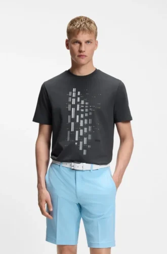 T-Shirt mit geometrischem Print aus Stretch-Baumwolle