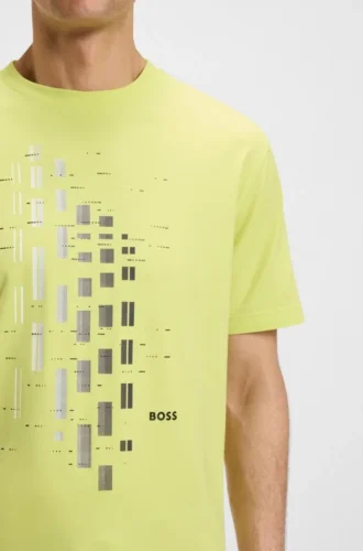 T-Shirt mit geometrischem Print aus Stretch-Baumwolle