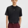 T-Shirt mit geometrischem Streifenmuster aus Interlock-Baumwolle T-Shirt mit geometrischem Streifenmuster aus Interlock-Baumwolle