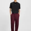 T-Shirt mit geometrischem Streifenmuster aus Interlock-Baumwolle T-Shirt mit geometrischem Streifenmuster aus Interlock-Baumwolle