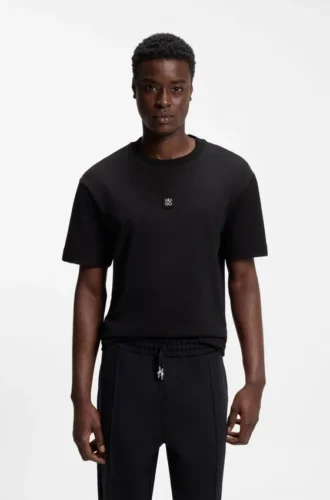 T-Shirt mit gestapeltem Logo aus Baumwollmischung