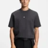 T-Shirt mit gestapeltem Logo aus Baumwollmischung T-Shirt mit gestapeltem Logo aus Baumwollmischung