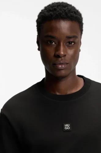 T-Shirt mit gestapeltem Logo aus Baumwollmischung