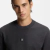 T-Shirt mit gestapeltem Logo aus Baumwollmischung T-Shirt mit gestapeltem Logo aus Baumwollmischung