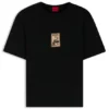 T-Shirt mit gesticktem Aufnäher aus Baumwollfrottee