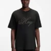 T-Shirt mit gesticktem Logo aus Baumwolljersey