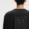 T-Shirt mit gesticktem Logo aus Baumwolljersey