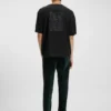 T-Shirt mit gesticktem Logo aus Baumwolljersey