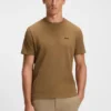 T-Shirt mit gesticktem Logo aus Baumwollpiqué T-Shirt mit gesticktem Logo aus Baumwollpiqué