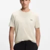 T-Shirt mit gesticktem Logo aus Baumwollpiqué T-Shirt mit gesticktem Logo aus Baumwollpiqué