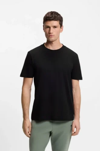 T-Shirt mit gesticktem Logo aus Baumwollpiqué