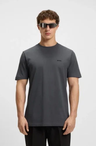 T-Shirt mit gesticktem Logo aus Baumwollpiqué