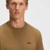 T-Shirt mit gesticktem Logo aus Baumwollpiqué T-Shirt mit gesticktem Logo aus Baumwollpiqué