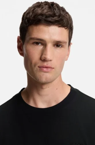 T-Shirt mit gesticktem Logo aus Baumwollpiqué