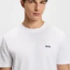 T-Shirt mit gesticktem Logo aus Baumwollpiqué T-Shirt mit gesticktem Logo aus Baumwollpiqué