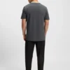 T-Shirt mit gesticktem Logo aus Baumwollpiqué T-Shirt mit gesticktem Logo aus Baumwollpiqué