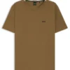 T-Shirt mit gesticktem Logo aus Baumwollpiqué T-Shirt mit gesticktem Logo aus Baumwollpiqué
