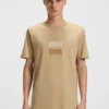 T-Shirt mit geteiltem Logo aus Baumwolljersey T-Shirt mit geteiltem Logo aus Baumwolljersey