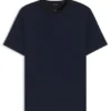 T-Shirt mit Gittermuster aus merzerisierter Baumwolle