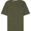 T-Shirt mit Gittermuster aus merzerisierter Baumwolle