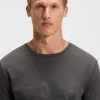 T-Shirt mit glänzendem Logo aus Pima-Baumwolle T-Shirt mit glänzendem Logo aus Pima-Baumwolle