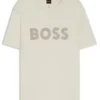 T-Shirt mit glänzendem Logo aus Pima-Baumwolle