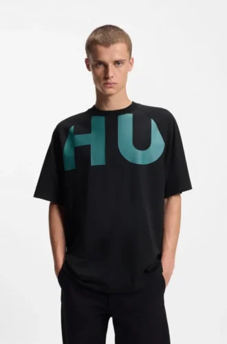 T-Shirt mit großem Logo aus Baumwolljersey