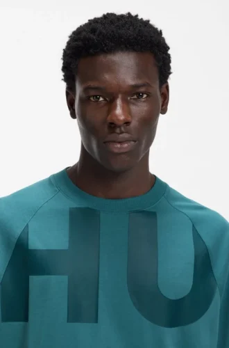 T-Shirt mit großem Logo aus Baumwolljersey