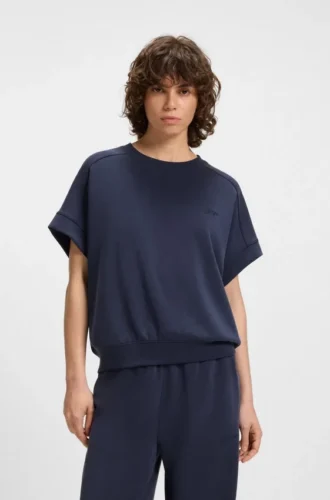 T-Shirt mit handgeschriebenem Logo in Oversize-Passform