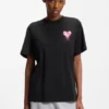 T-Shirt mit Herz-Motiv aus Baumwolljersey